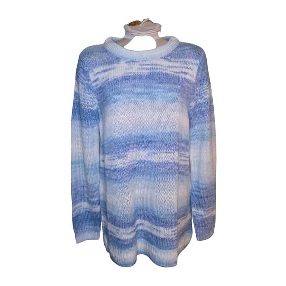 GAP‎ Forever Cozy Crew Sweater Ombre Blue Size L NWT - Picture 1 of 5
